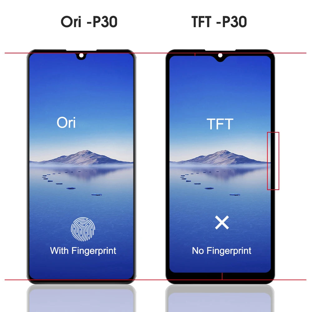 P30 Screen for Huawei P30 ELE-L29 ELE-L09 AL00 TL00 LCD Display Touch Screen Digitizer Assembly With Fingerprint