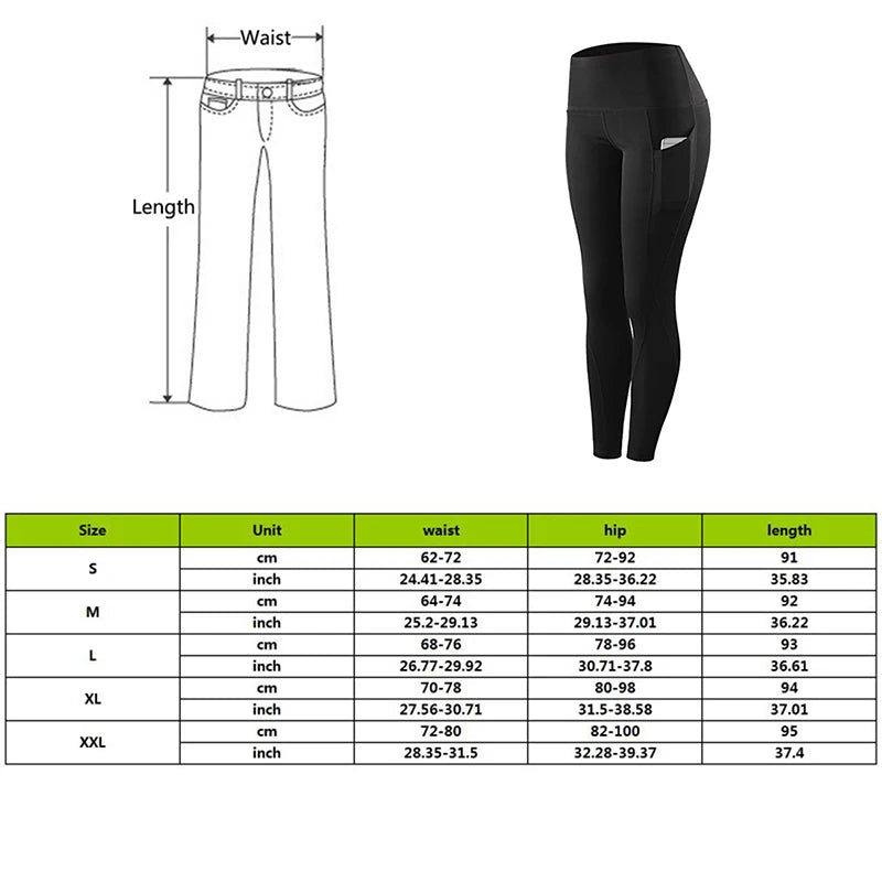 High Waist Elastic Workout Women Yoga Leggings Tummy Control Ruched Booty With Pocket Pants Seamless Gym Compression Tights