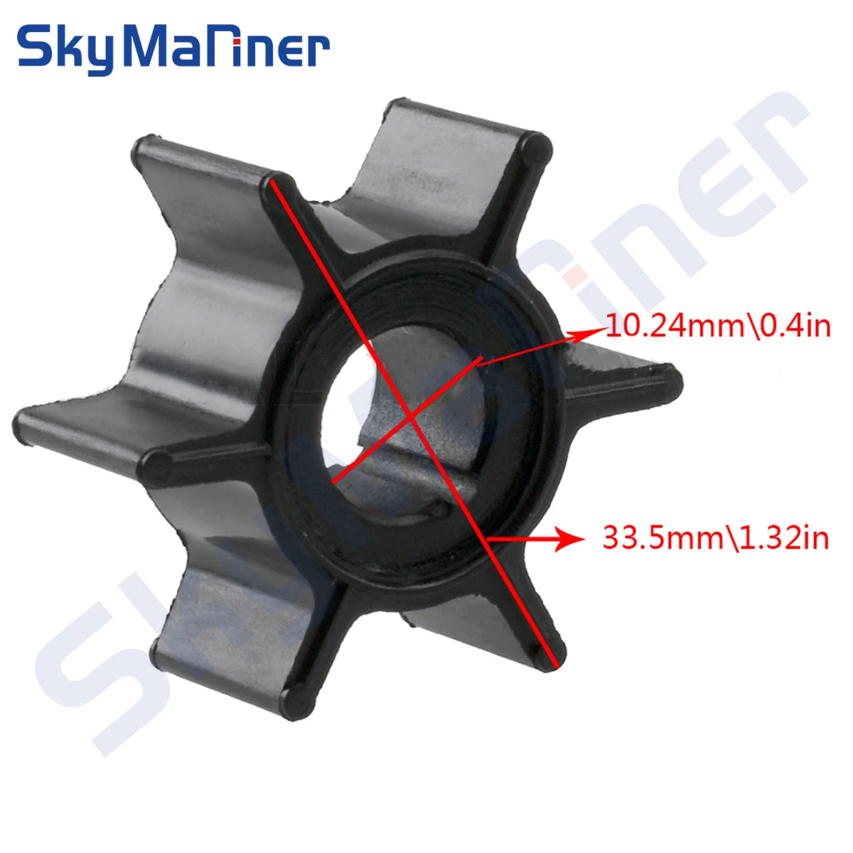 369-65021 Water Pump Impeller for Tohatsu 3.5 5HP HANKAI 5HP 6HP Outboard Motor 2 stroke 369-65021-1 Mercury 4HP 5HP 47-16154