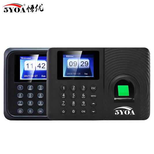 Fingerprint Attendance Biometric Machine System Employee Keypad Electric Time Clock Recorder USB Data Manage