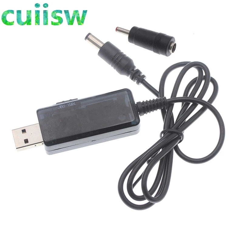 USB Boost Converter DC 5V to 9V 12V USB Step-up Converter Cable + 3.5x1.35mm Connecter For Power Supply/Charger/Power Converter