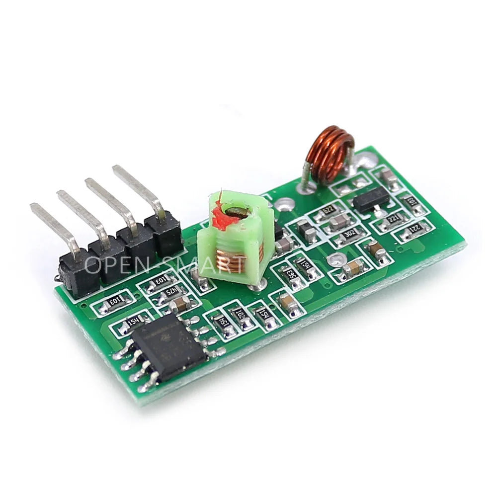 433MHz RF wireless receiver module & 433 MHz transmitter module kit + 2PCS RF 433M Hz Spring Antenna compatible for Arduino