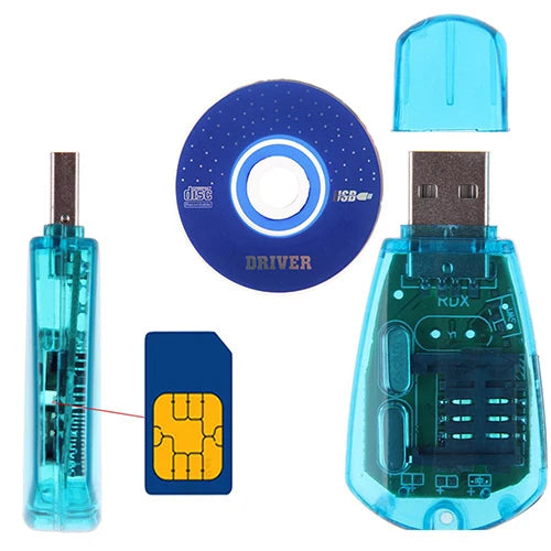 Mini USB Cellphone Standard SIM Card Reader Copy Cloner Writer SMS Backups GSM/CDMA+CD