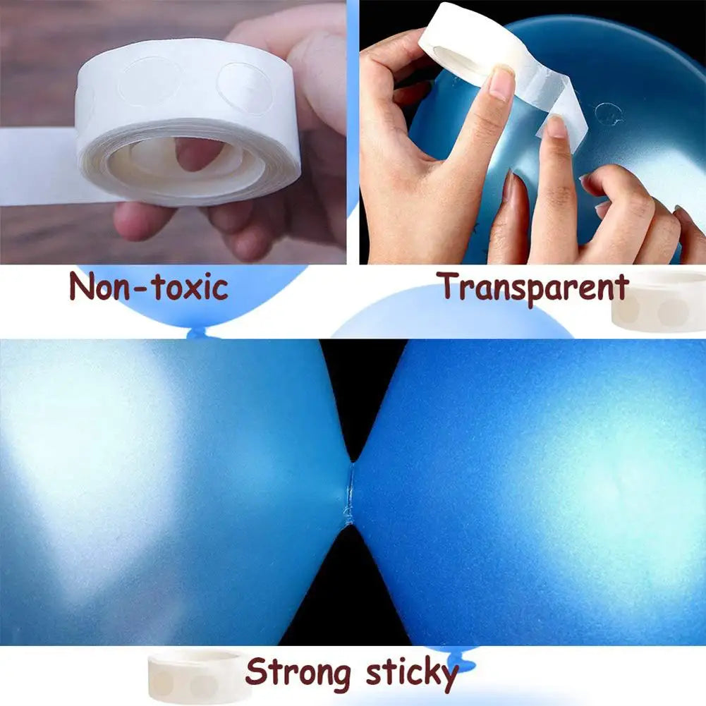 1 Roll 100pcs Double-sided Adhesive Dots Transparent Removable Balloon Adhesive Tape Glue  For DIY Wedding Birthday Party Decor