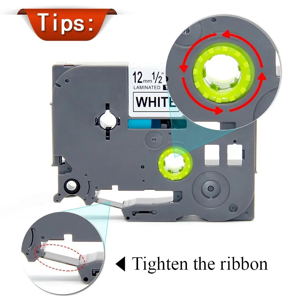 6/9/12/18/24mm tze231 tze241 tze251 tz221 tze Laminated Ribbon Compatible for Brother Ptouch PT-H110 D600 710BT Label Maker Tape