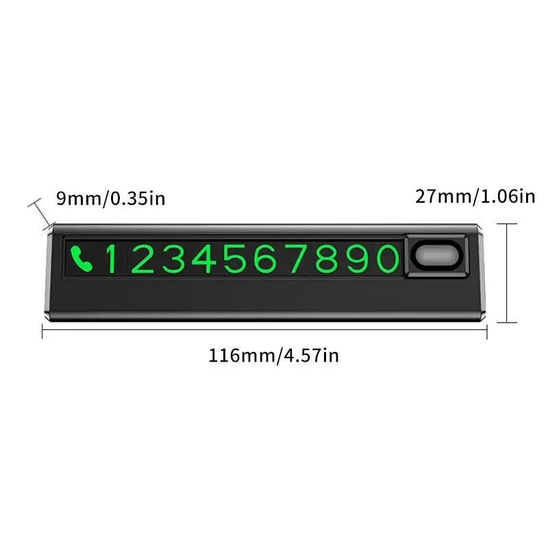 1pc Beautiful and Simple Temporary Parking Number Plate, with 5 Sets of Numbers, Economical and Practical 1pc Beautiful and Simp