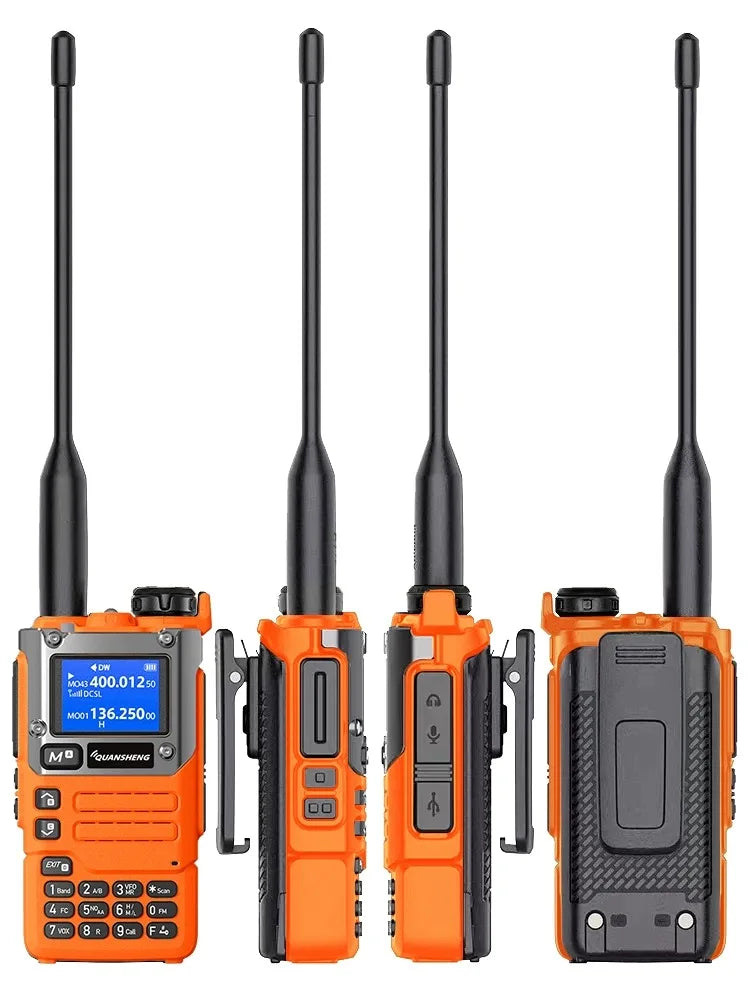 Quansheng UV-K5(8) UV-K58 UV-K6 UVK58 orange color Two Way Radio 50-600MHz Multi-band UV-K5 Upgrade walkie talkie quansheng k58