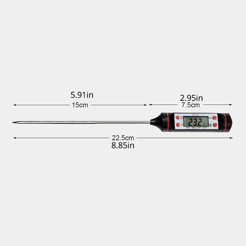 Kitchen Food Baking Digital Thermometer Electronic Probe Type Digital Display Liquid Grill Thermometer