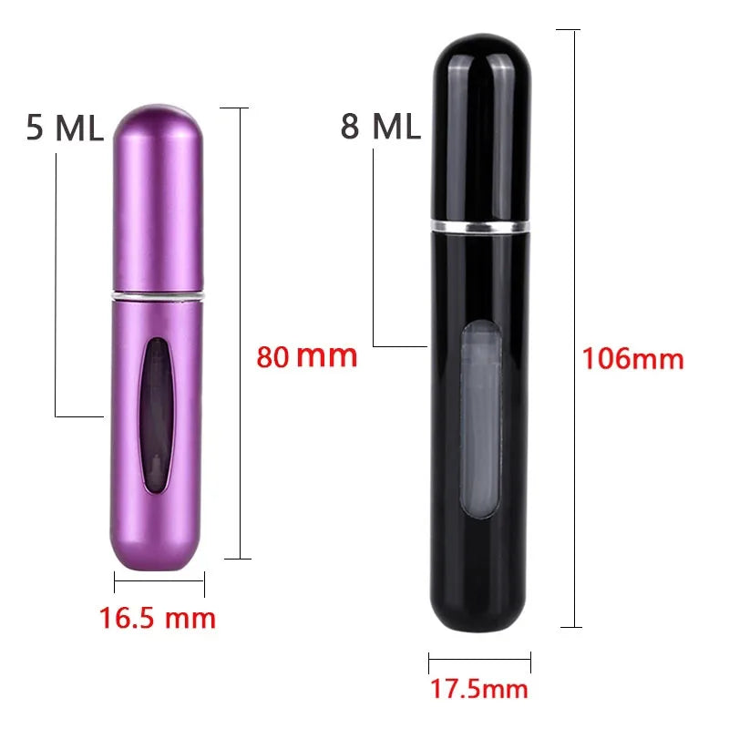 5/8ml Portable Perfume Atomizer Liquid Container For Cosmetics Mini Aluminum Spray Alcochol Empty Refillable Bottle