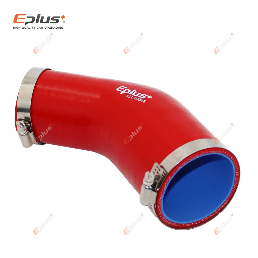 EPLUS Universal Silicone Tubing Hose 45 Degrees big to small Connector Car Intercooler Turbo Intake Pipe Coupler Red Multi Sizs