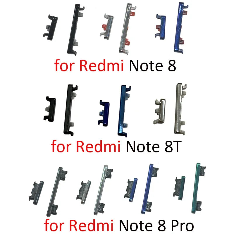 30 Sets For Xiaomi Redmi Note 7 8 Pro Phone New Power Volume External Side Button Key For Note 8 Pro