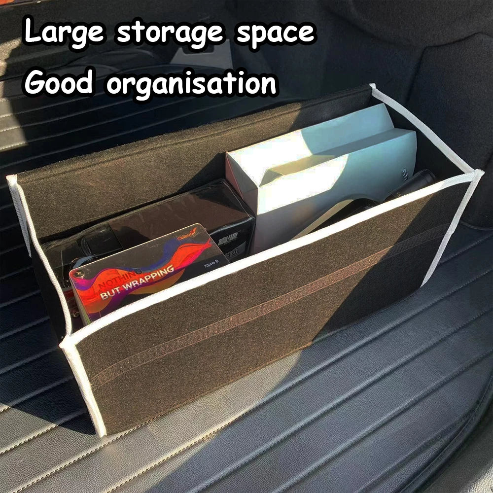 Car trunk folding storage box felt folding storage box debris sorting box black