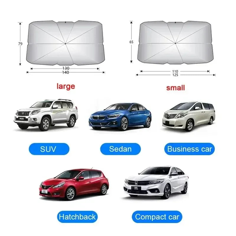 1PCS Car's Front Windshield Sunshade Front Window UV Protection Cover Summer Car Outdoor Sunshade Accessories