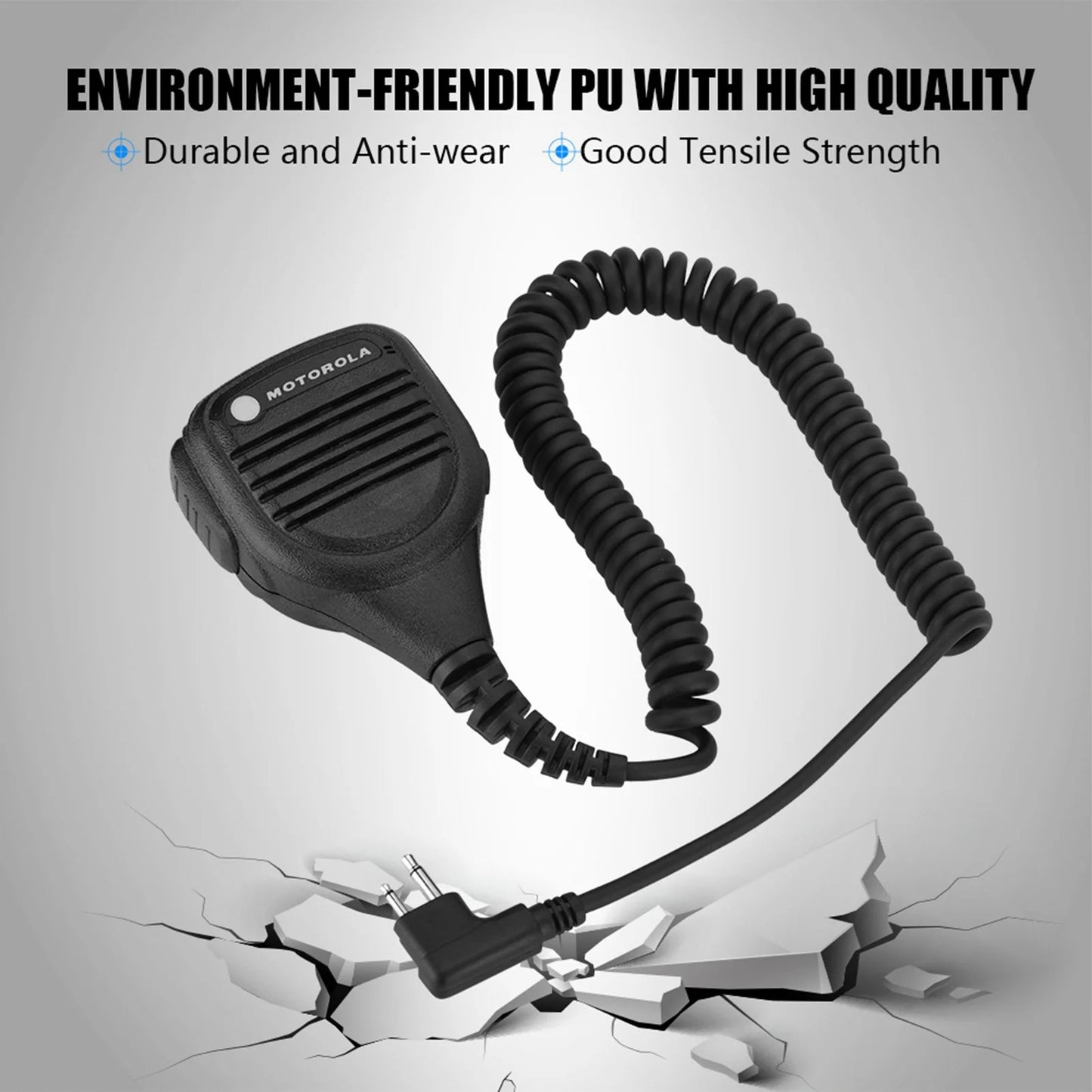 3.5mm Headphone Jack Speaker mic Walkie talkie Radio Hand Microphone with Steel Belt Clip