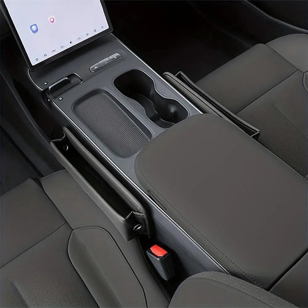 1pc Universal Car Seat Gap Organizer PU Auto Console Side Pocket Seat Crevice Storage Box Interior Accessory