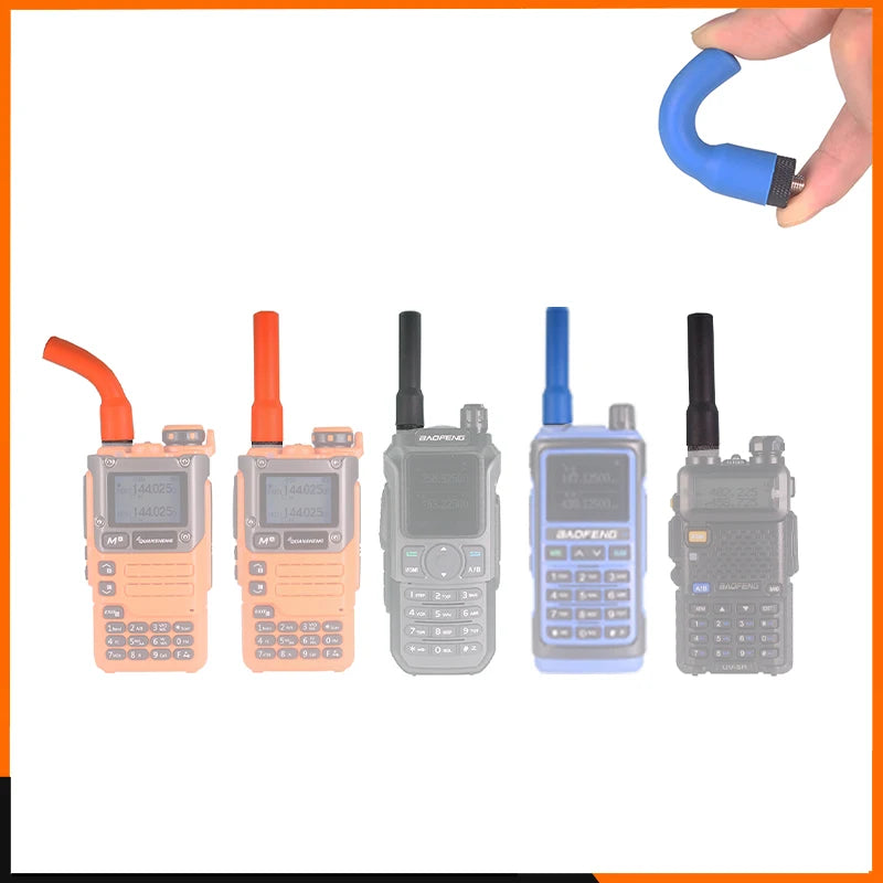 Baofeng Walkie Talkie Soft Antenna SF-20 Mini Short Aerial SMA-Female Dual Band VHF UHF For UV-K6 UV-21 UV-17 UV-18Pro Max Radio