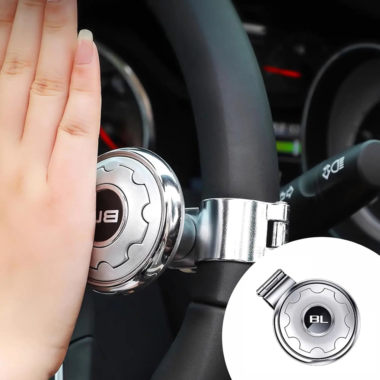 Car Steering Wheel Booster Spinner Knob Labor Saving Truck Tractor Forklift 360 Degree Grip Ball Turning Hand Control Auto Parts