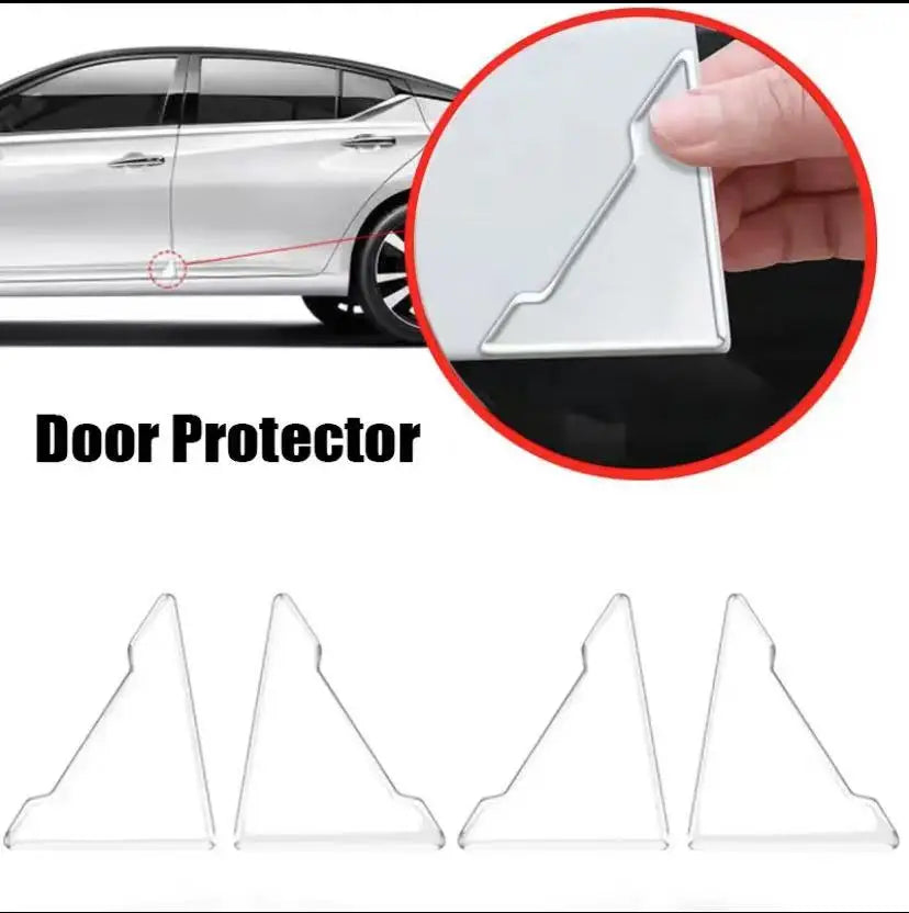 4Pcs Car Door Corner Anti-collision Covers Transparent Silicone Protector Anti-Scratch Stickers Door Protection Cover Universal