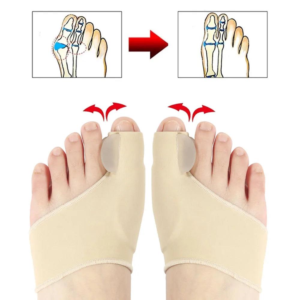 Toe Separator Hallux Valgus Bunion Corrector Orthotics Feet Bone Thumb Adjuster Correction Pedicure Sock Straightener