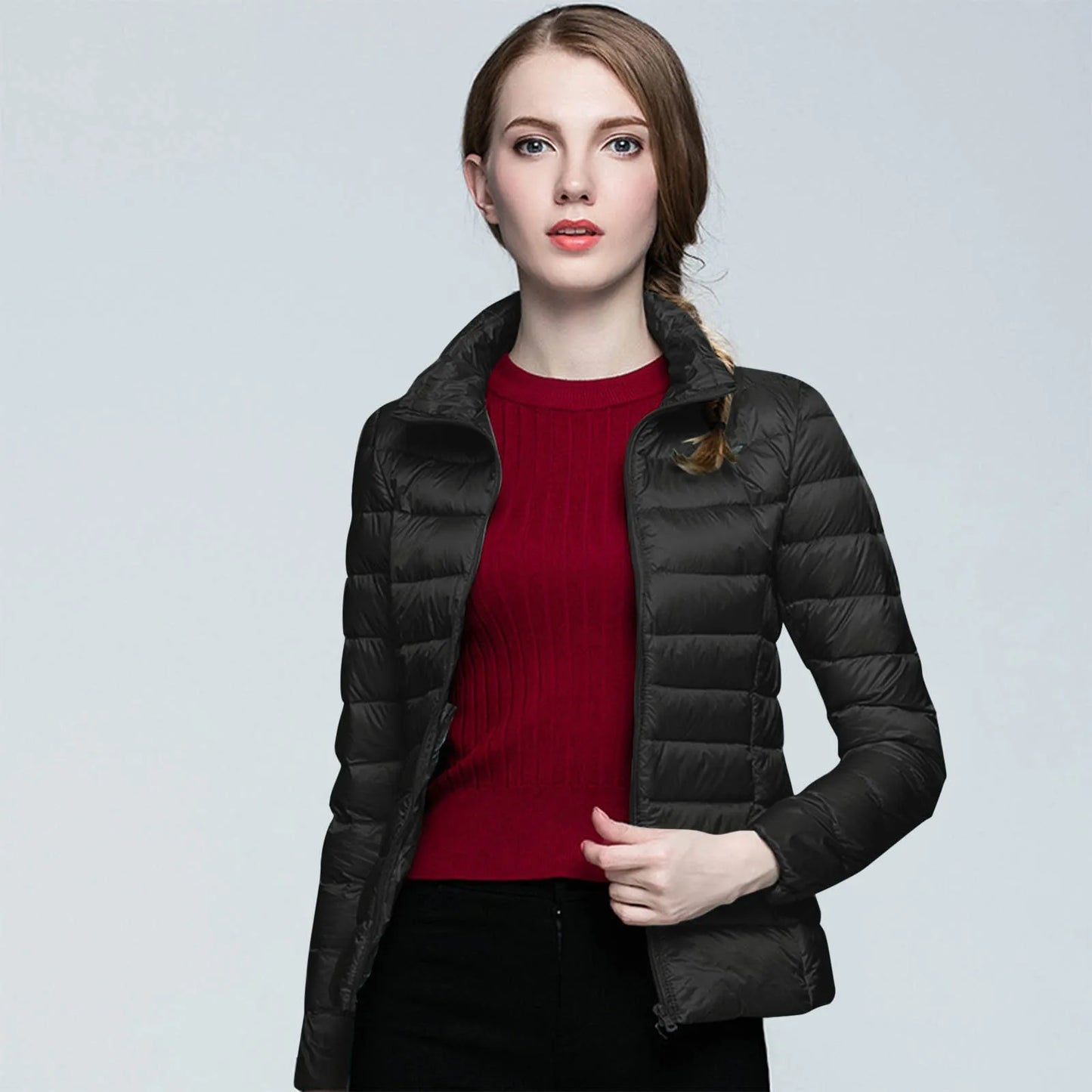 Women Autumn Jacket Fashion Short Ultra Lightweight Packable Puffer Coats Female Down Warm Korean Slim Fit Parkas Spring Autumn