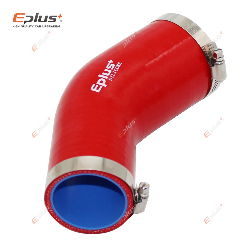 EPLUS Universal Silicone Tubing Hose 45 Degrees big to small Connector Car Intercooler Turbo Intake Pipe Coupler Red Multi Sizs