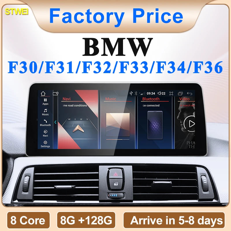 2024 New ID6 ID7 ID8 UI 12.3inch Android System Wireless Carplay AUTO For BMW 3Series 4Series F30 F31 F32 F33 Car Video Players