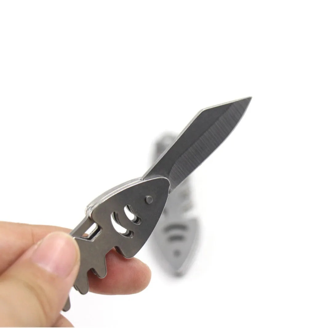 Outdoor folding knife, stainless steel multifunctional mini portable pocket knife, unboxing knife