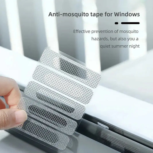 5pcs/sheet Window Screen Patch Exhaust Grille Window Door Drainage Hole Anti-mosquito Paste Mesh Screen Invisible Repair Subsidy