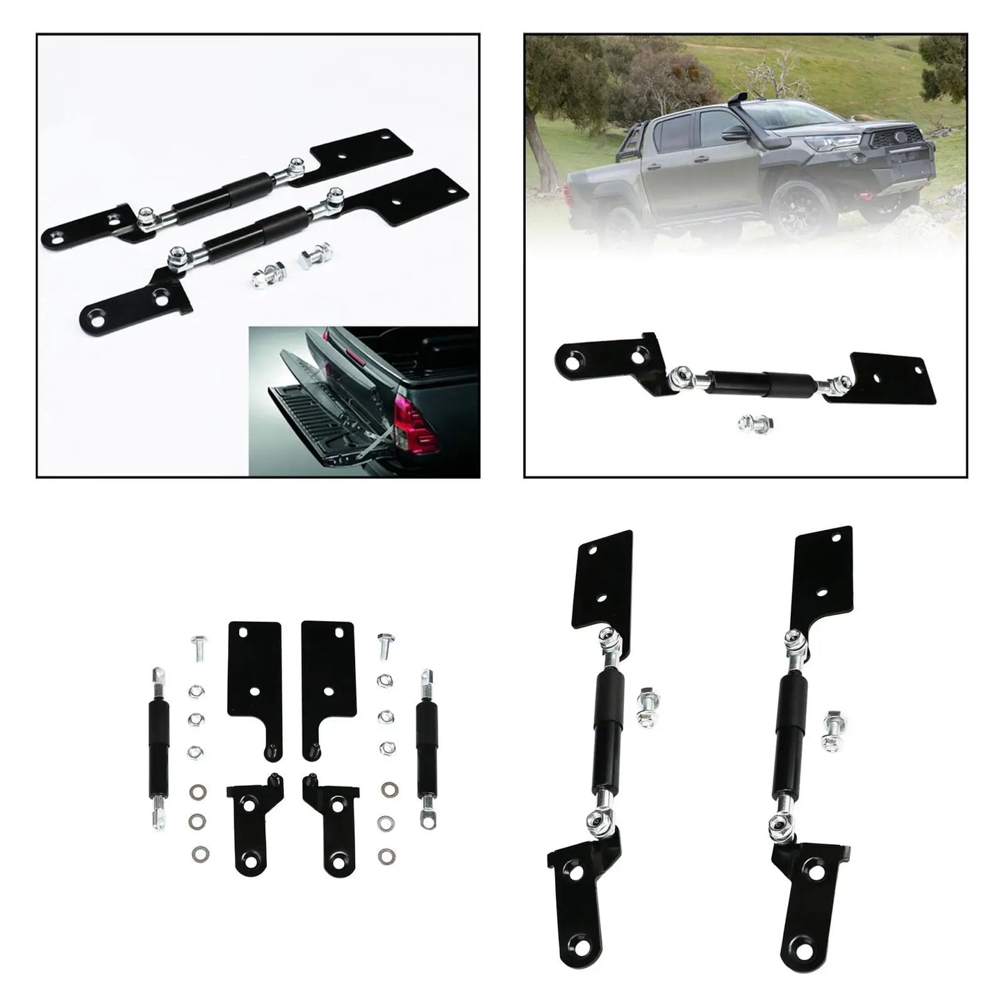 Support Rod Slow Down Gas Strut Sturdy Easy to Install Multipurpose Tailgate Damper for Revo 15-21 Truck Car Attachments