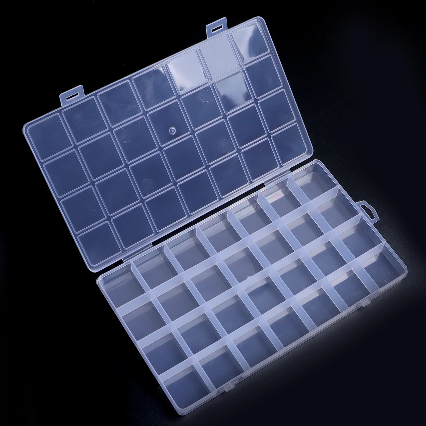 15/24/28Grids Transparent Plastic Organizer Box Jewelry Beads Storage Container DIY Crafts Earring Jewelry Rectangle Box Case