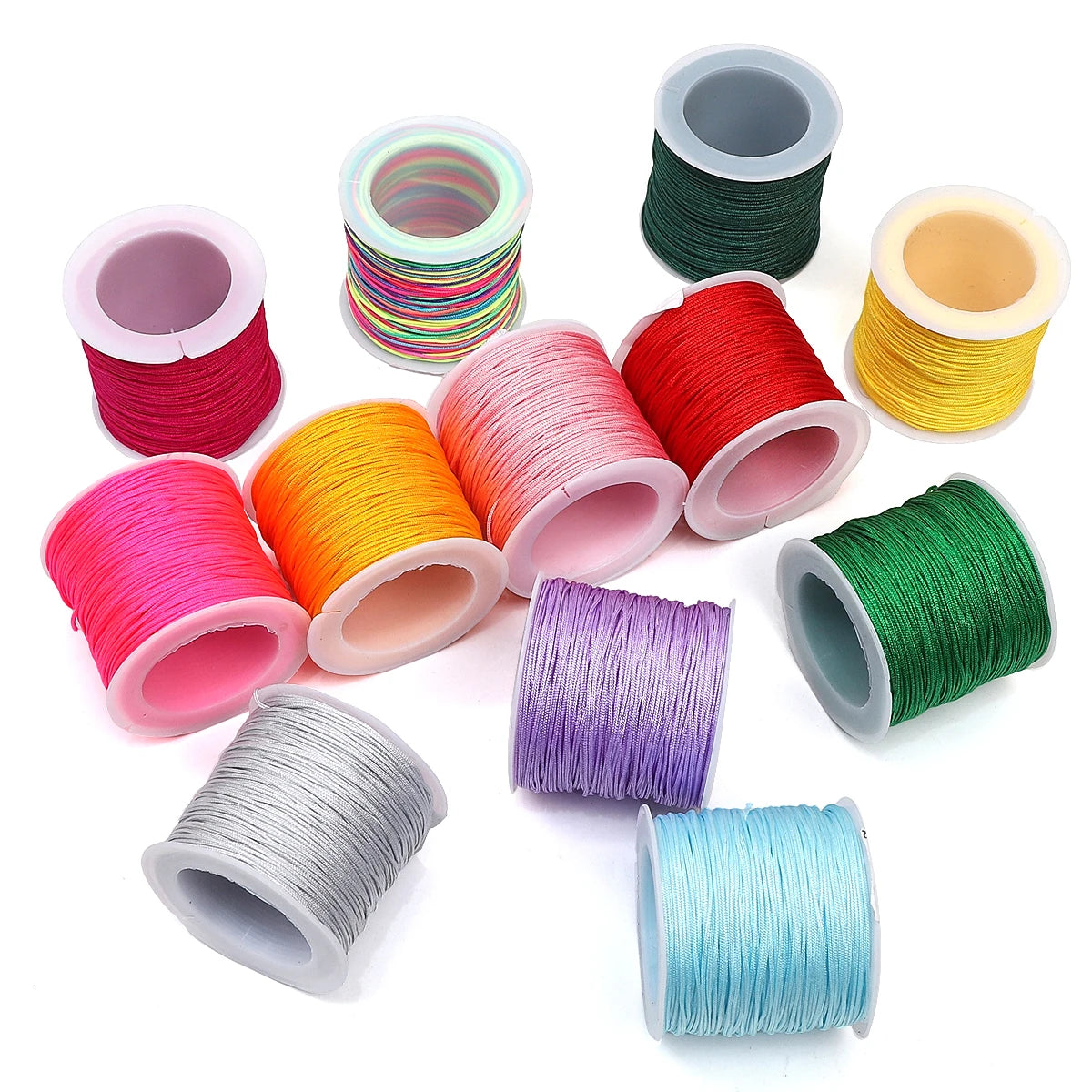 50M/roll 0.8mm Nylon Thread Cord Chinese Knot Cord Bracelet Braided String For DIY Tassels Beading String Jewelry Making