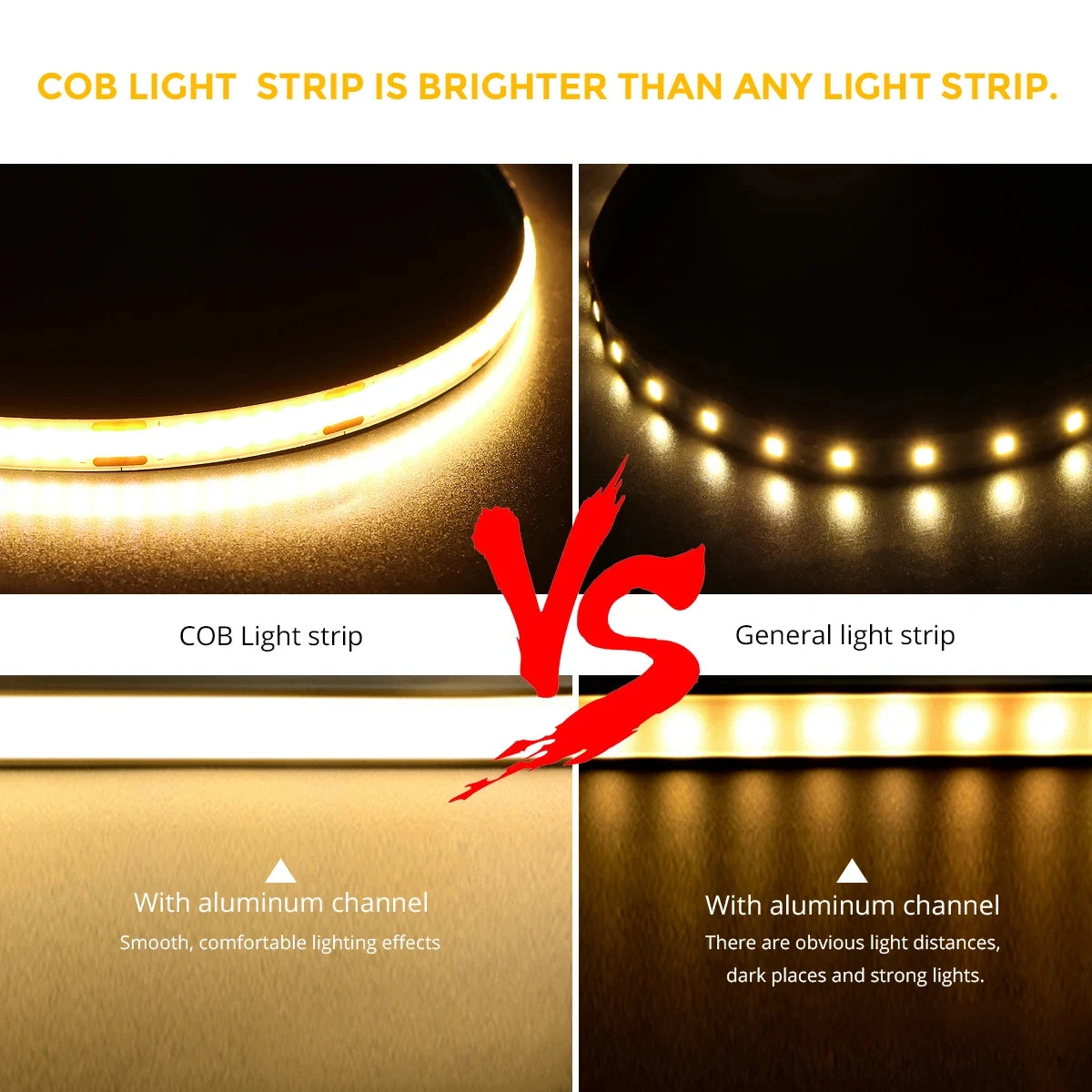 5V COB Strip Lights Touch Dimmer USB Flexible Diode Tape Ribbon For Kitchen Garage DIY TV Mirror PC Backlight Wall Decor Lights