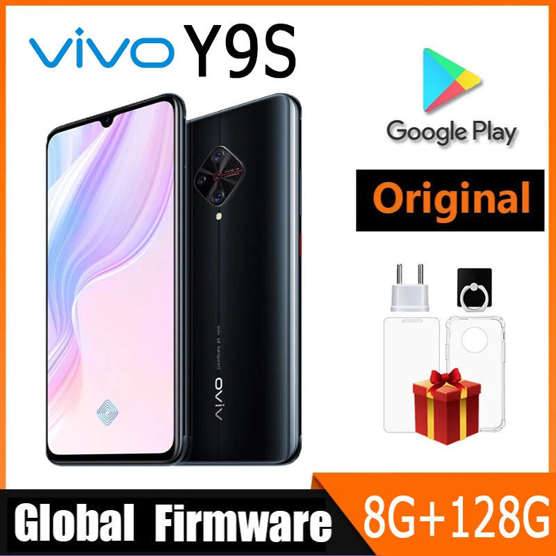 VIVO Y9s 4G smartphone Global firmware Snapdragon 665 Android 9.0 6.38" 2340x1080 8GB 128GB Fingerprint 5 Cameras Used Phone