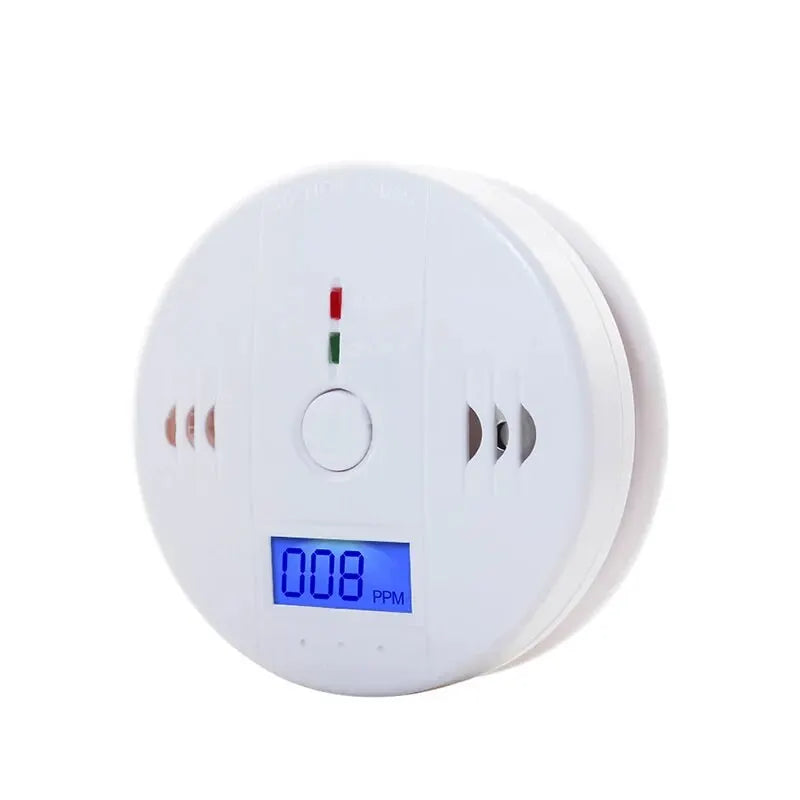 Independent CO Alarm Sensor Carbon Monoxide Alarm Detector 85dB High Sensitive Warning LCD Photoelectric Display for Home Hotel