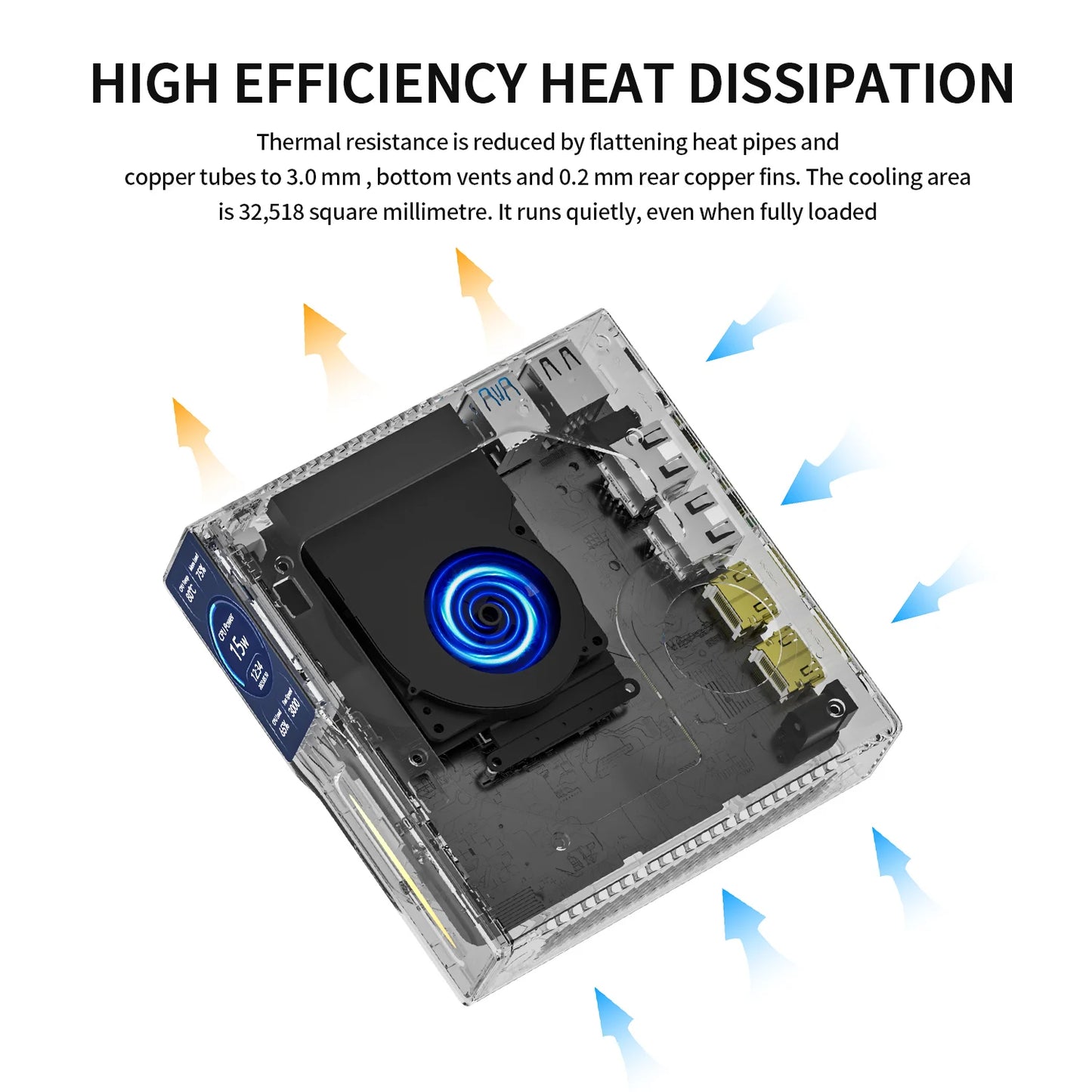 FIREBAT S1 Mini PC 12th Alder Lake N100 16GB 512GB DDR4 MiniPC Gamers Desktops WiFi5 BT4.2 Computer RGB Visualization