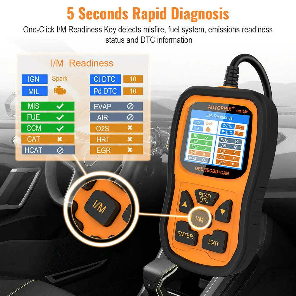 Autophix OM126P OBD2 Scanner Code Reader Professional Automotive Scanner EOBD JOBD Universal Scan Tools OBD2 Car Engine Analyzer