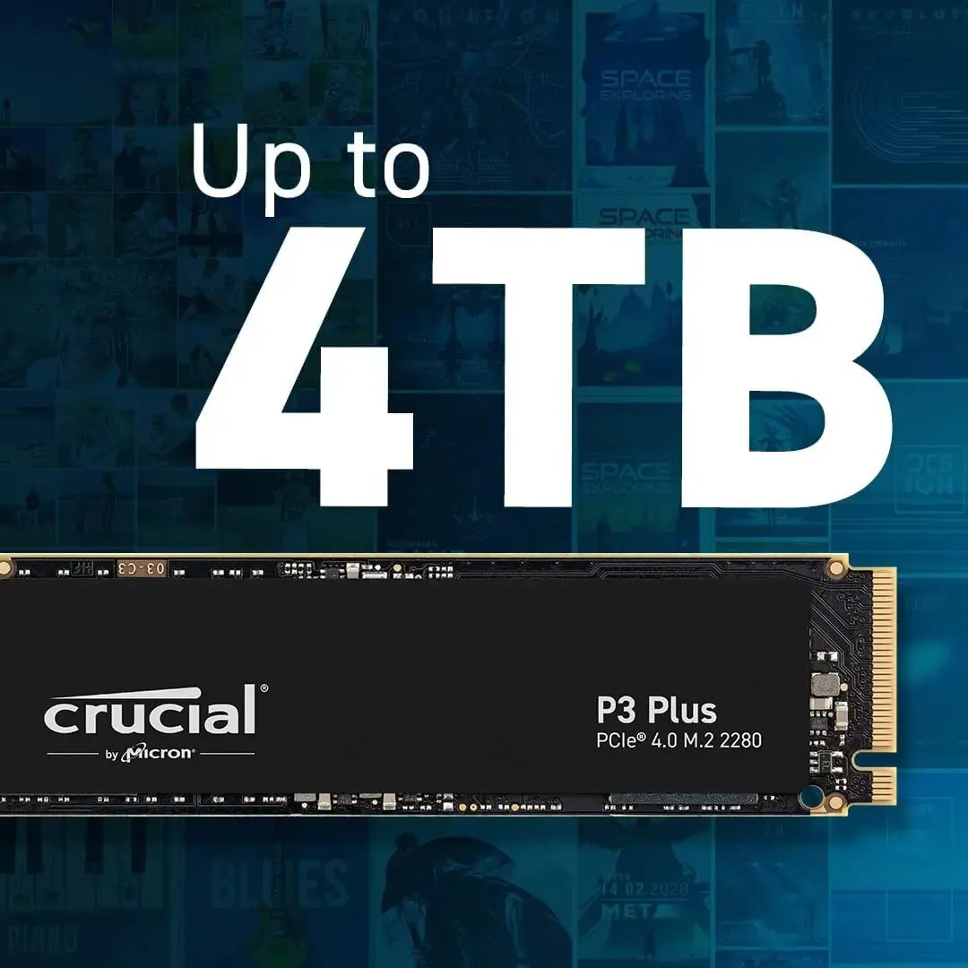 Crucial P3 Plus 2TB 1TB 500GB PCIe Gen4 3D NAND NVMe M.2 2280 SSD, up to 5000MB/s  Solid State Drive Disk