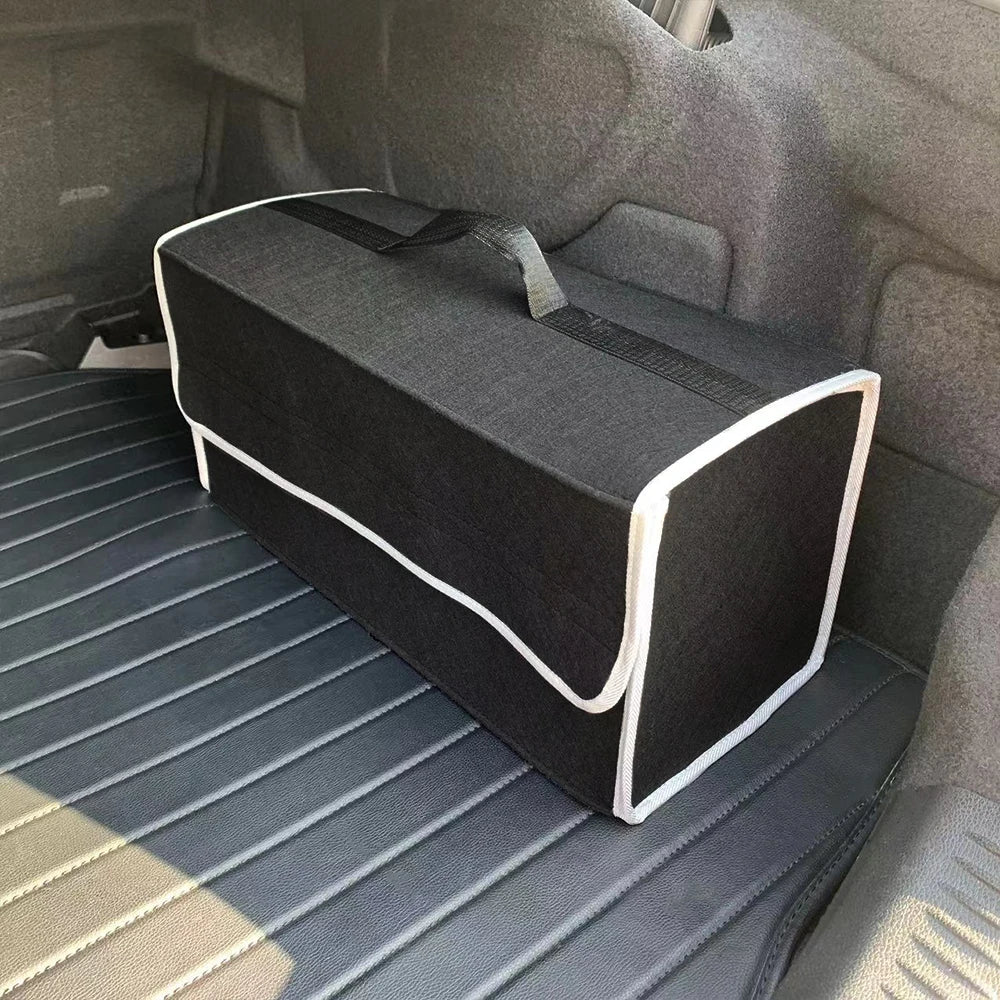 Car trunk folding storage box felt folding storage box debris sorting box black