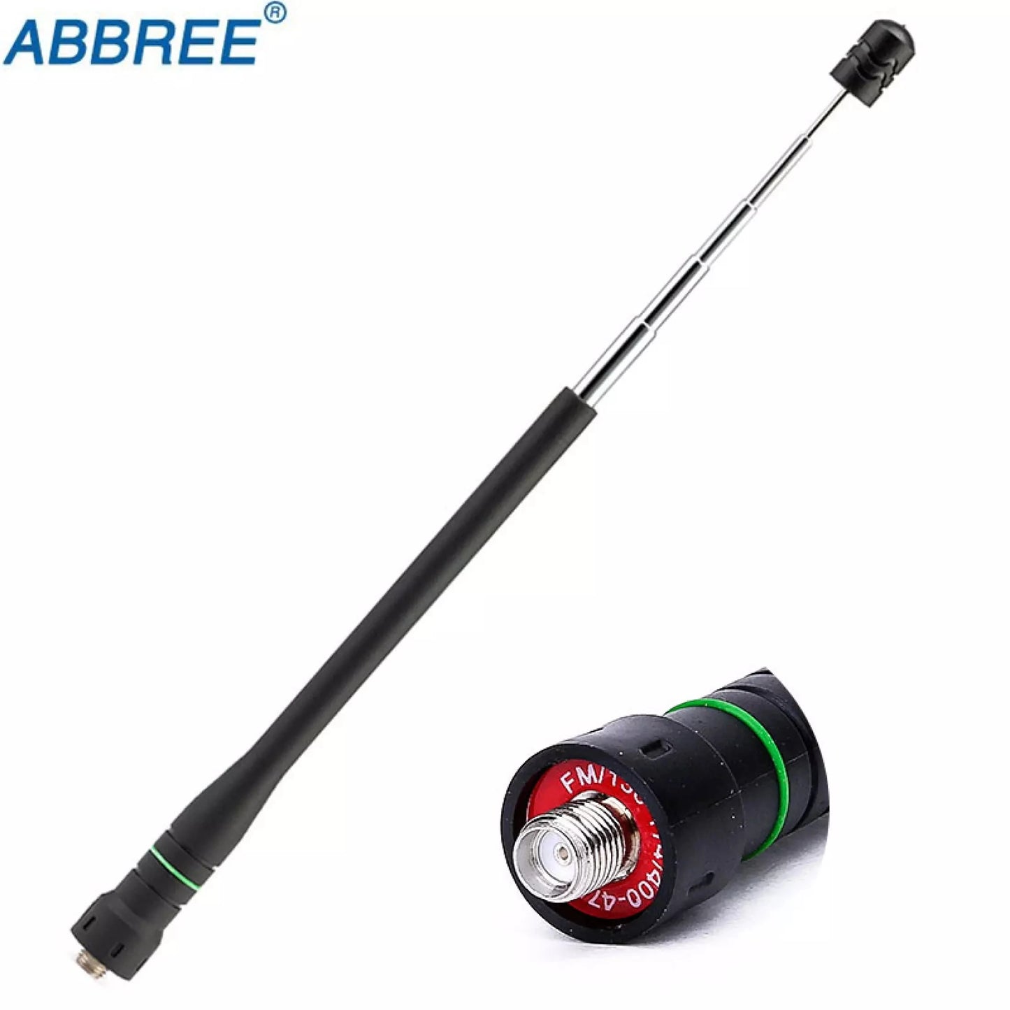 ABBREE AR-775 Telescopic Antenna SMA-Female/Male/BNC Dual Band Antenna For Quansheng UV K5 K6 Baofeng UV-5R BF-888S 21 Ham Radio