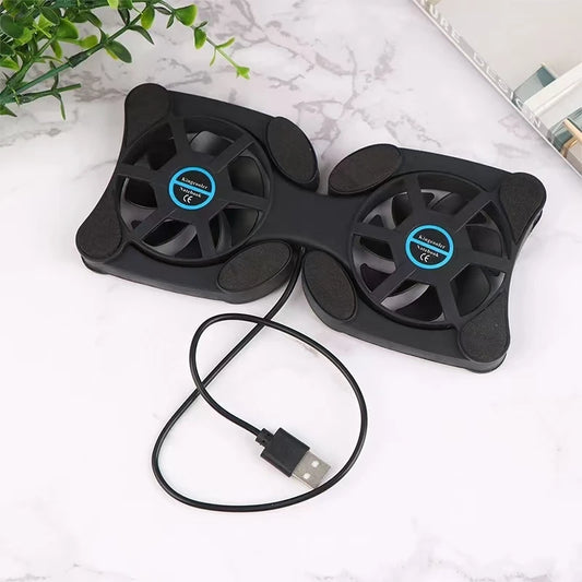 USB Mini Laptop Fan Stand Notebook Foldable Folding Fan Cooler Notebook Cooling Pad Radiator Cooler Master Computer Accessories