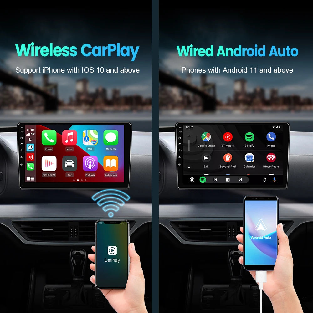 CarlinKit Wred & Wireless Android Auto & CarPlay Dongle Car USB Adapter For Aftermarket Android Car Radio Mirrorlink Split Sceen