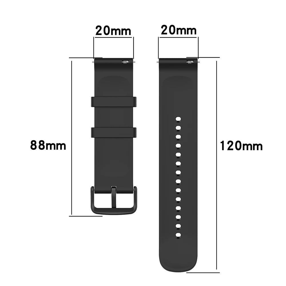 20mm Silicone Strap For Huami Amazfit GTS 4/2 Mini GTS 3 2e Smart Watch Band for Huami Amazfit Bip 3/Bip U Pro