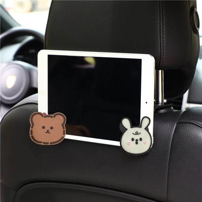 4PCS Car Seat Back Hook Cute Cartoon Car Hook Creative Car Multi-functional Car Hook