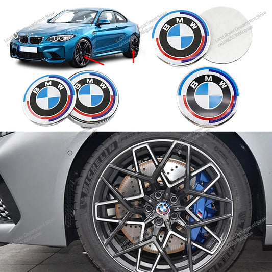 4pcs 56/60mm Car Wheel Center Hub Cap Stickers Styling For BMW M Performance E36 E46 E60 E90 E91 E92 E93 F30 F20 M3 Accessories