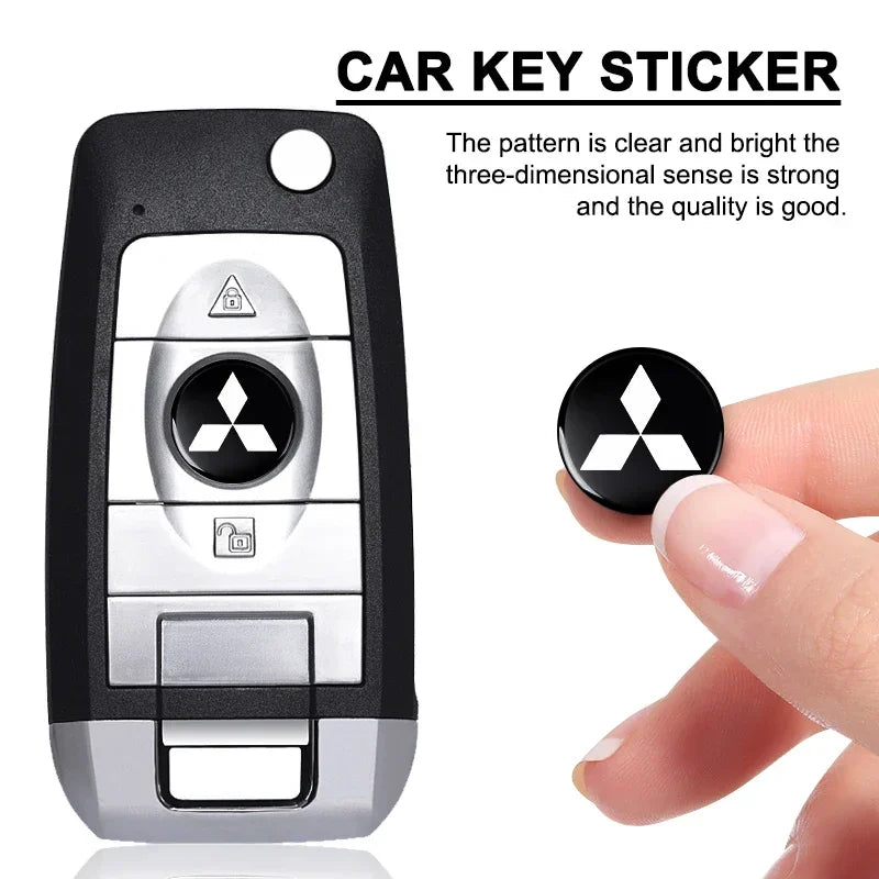 New Remote Car Key Stickers Emblem Logo Accessories Car Goods For Mitsubishi ASX Lancer L200 Pajero Sport Attrage Mirage Eclipse