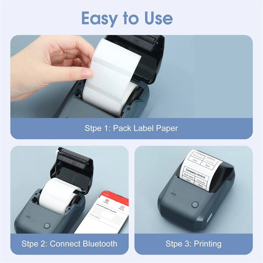 Niimbot B1 Mini Portable Thermal Printer Self-Adhesive Sticker Label Maker Pocket Printer Labeling Machine Bluetooth Niimbot B1