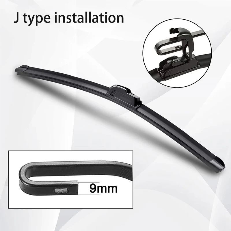 For Hyundai ix35 2010-2015 Car Wiper U-type Soft Rubber Boneless Wiper HD Quiet Durable Automotive Wiper 24"+16"