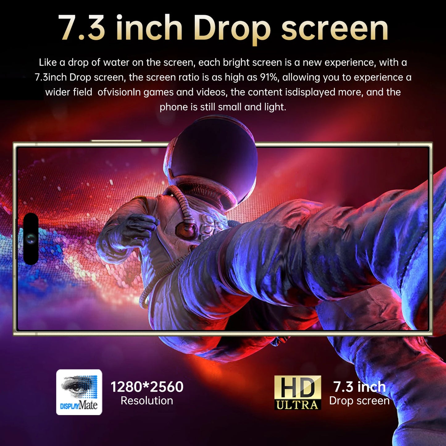 I16 Pro smartphone 7.3-inch high-definition screen 108MP+78MP 22GB+2TB Snapdragon 8 Gen 3 8000mAh dual SIM card