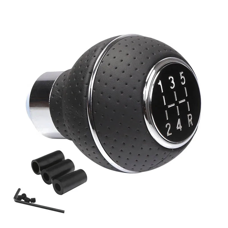 5 Speed Shift Knob Gear Stick Leather Shifter Lever Shifting Transmission Fit Most Manual Cars Trucks SUV Vehicle