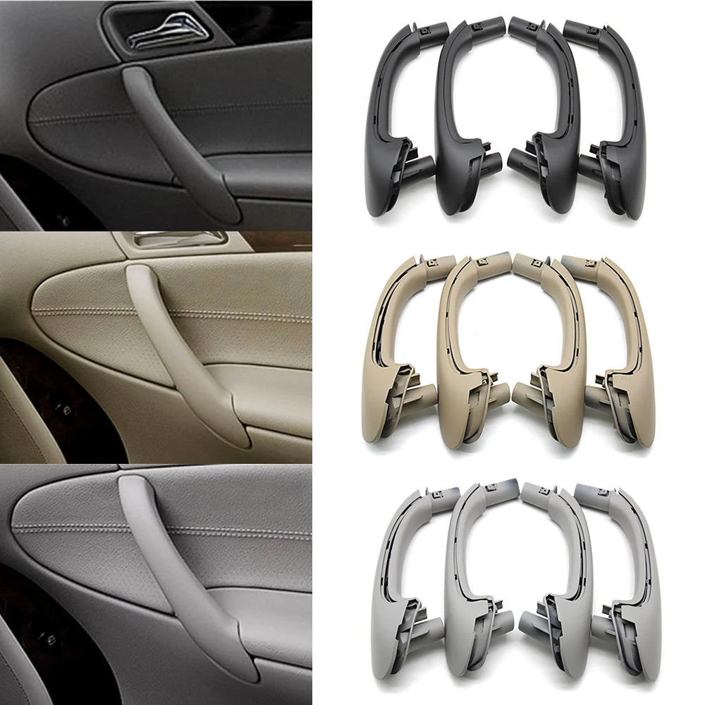 Left Right Car Interior Door Handle with Pull Handle Carrier Cover For Mercedes Benz C Class W203 C200 C220 C250 C300